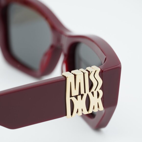Dior MISSDIOR S1I 94A0 Sunglasses Red Square Frame, Grey Lenses main image 4